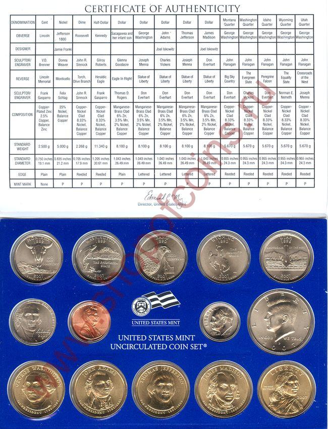 2007 P US Mint Unc 14 