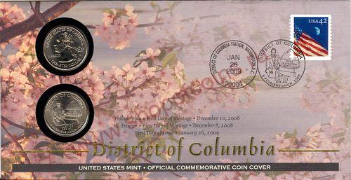 2009 DISTRICT OF COLUMBIA 1st Day Cover (2 , )