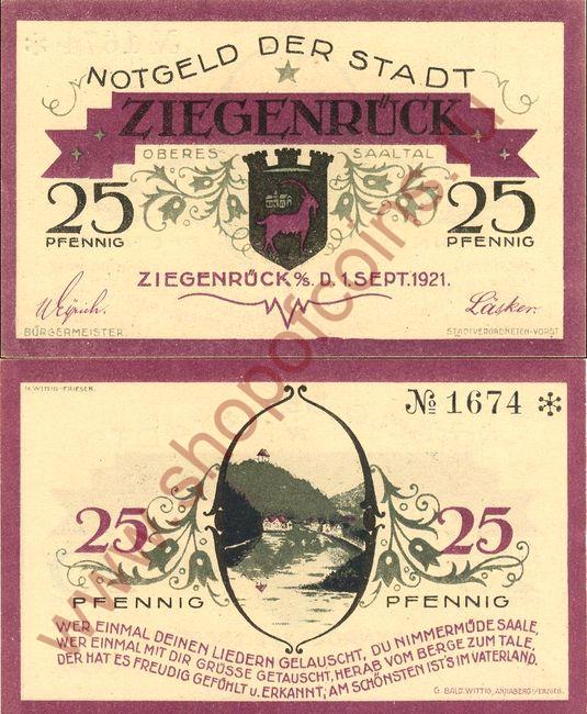 25  1921 - Ziegenrueck (SoC# 4A)