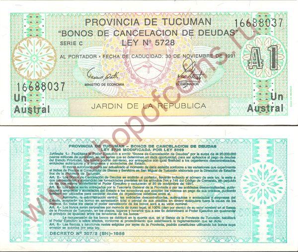 1  1991 - Tucuman,  (# S2711.b)