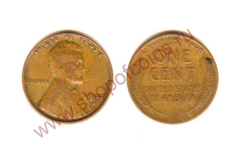1  1947 D - Wheat Cent /  (VF)
