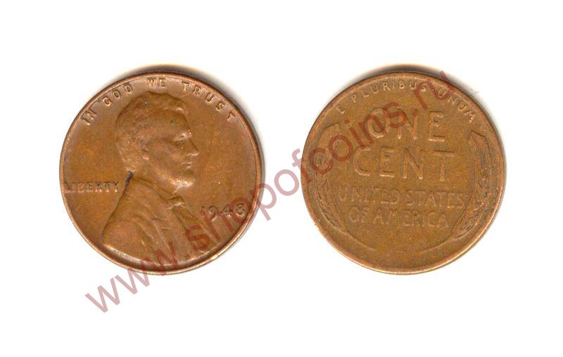 1  1948 - Wheat Cent /  (VF)