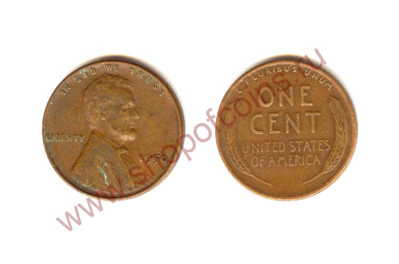 1  1950 - Wheat Cent /  (VF)