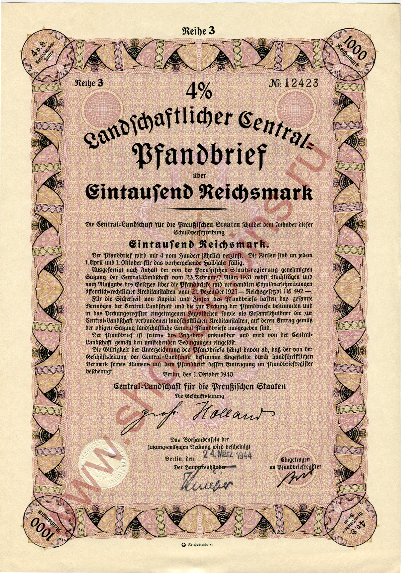 1000  1940 - Landschaftlicher Central ( 3)