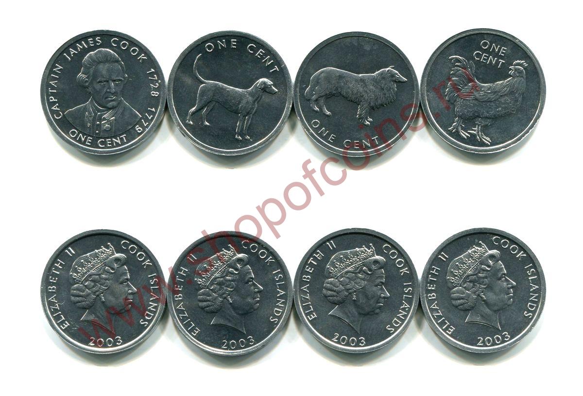 Кука острова 2003, 4 монеты