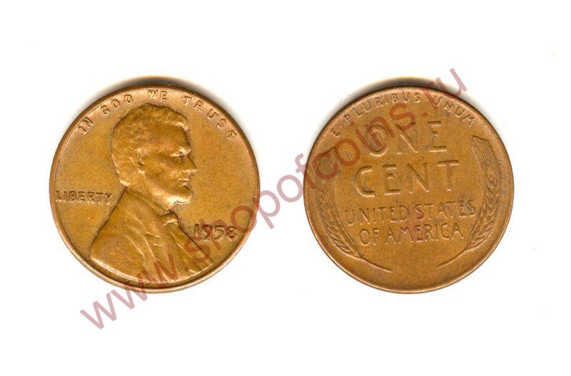 1  1958 - Wheat Cent /  (VF)