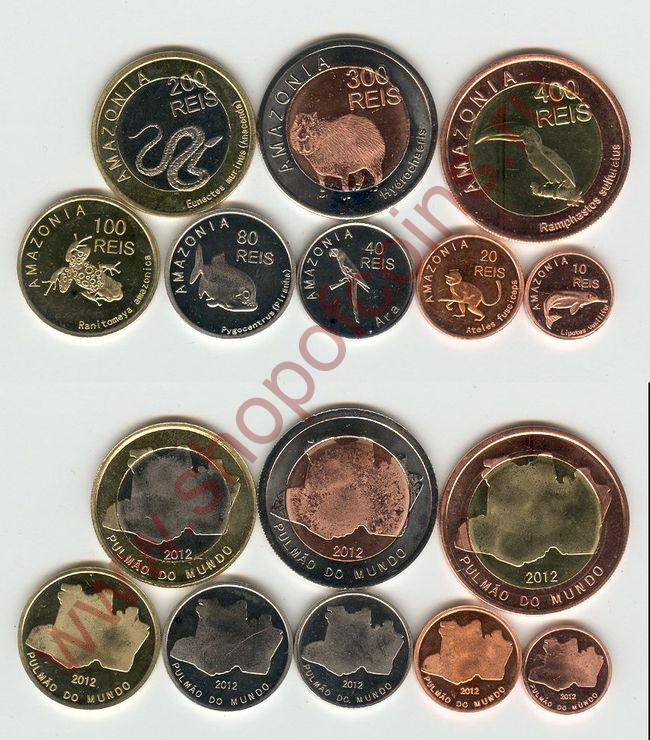 Амазония 2012 (8 монет, 3 биметалл)