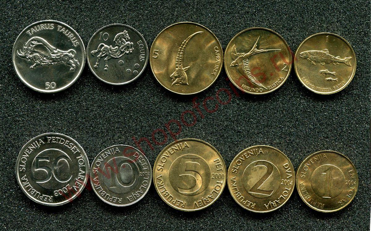 Словения 2000-04 (5 монет)